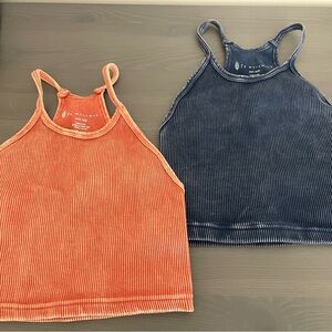 2 Free People Movement Happiness Runs Crop tanks